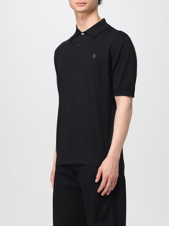 25FW 버버리 울 폴로 셔츠 8104873 Black - BURBERRY