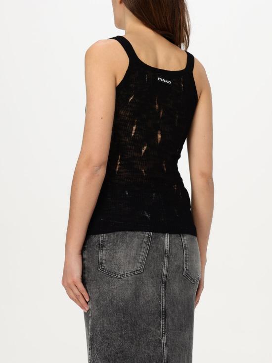 25FW 핑코 민소매 티셔츠 105143A2LP Z99 Black - PINKO