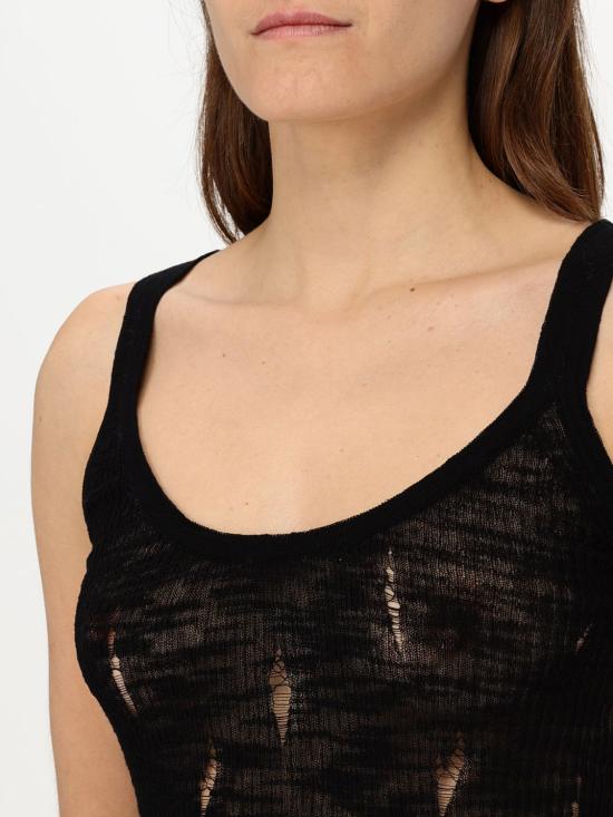 25FW 핑코 민소매 티셔츠 105143A2LP Z99 Black - PINKO