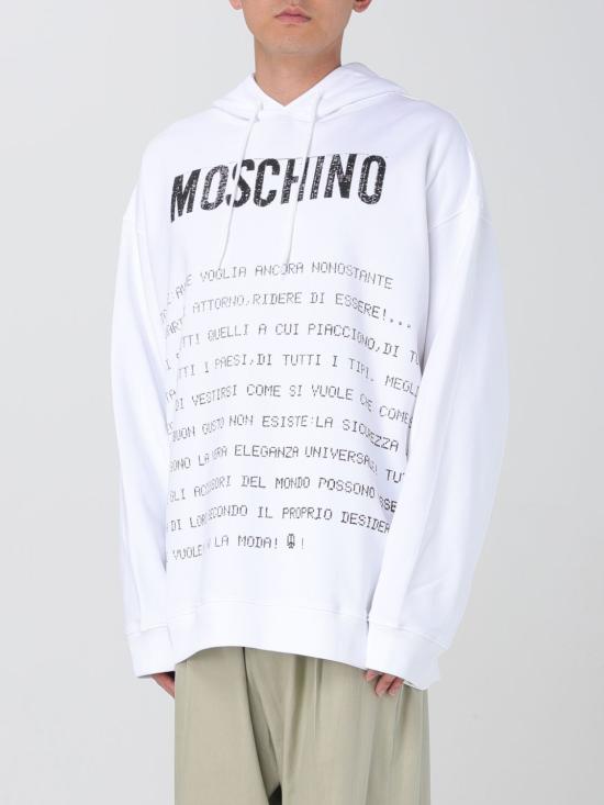 25SS 모스키노 긴팔 티셔츠 17070228 1001 White - MOSCHINO