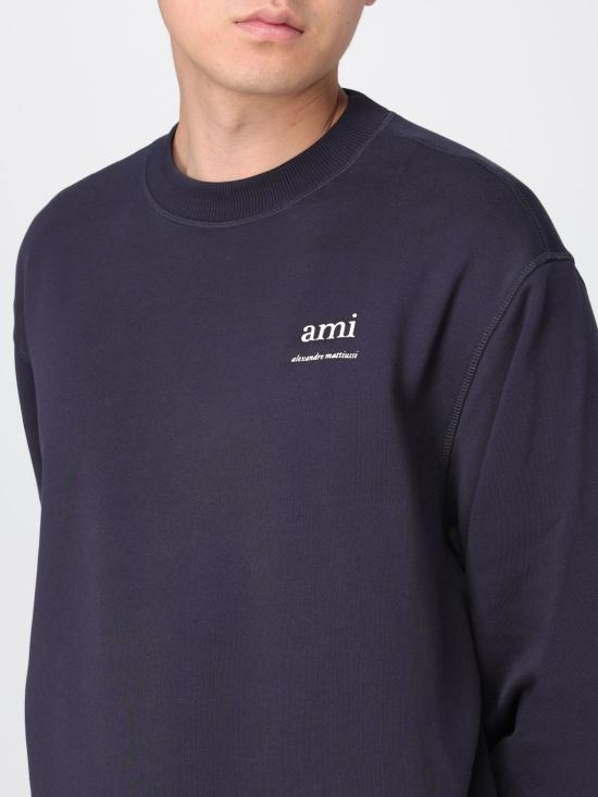 25FW 아미 긴팔 티셔츠 HSW048JE0120 4011 Blue - AMI