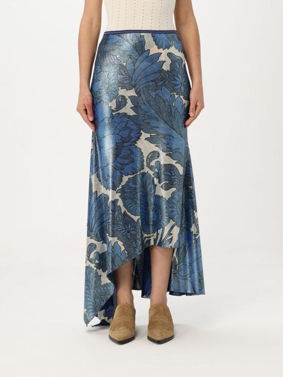 25SS 에트로 스커트 WRFA011899IAS43 X0880 Gnawed Blue