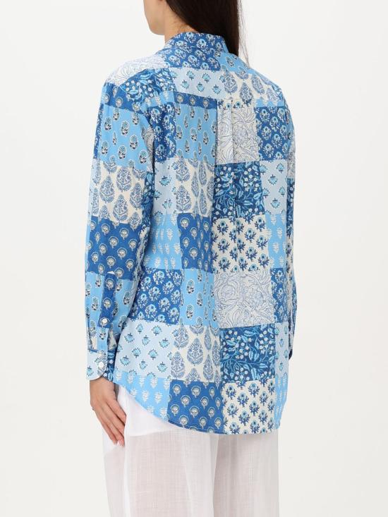 25FW 세인트바쓰 블라우스 BRIG00100380H COTTON RADICAL PATCH 3161 Gnawed Blue - MC2 SAINT BARTH