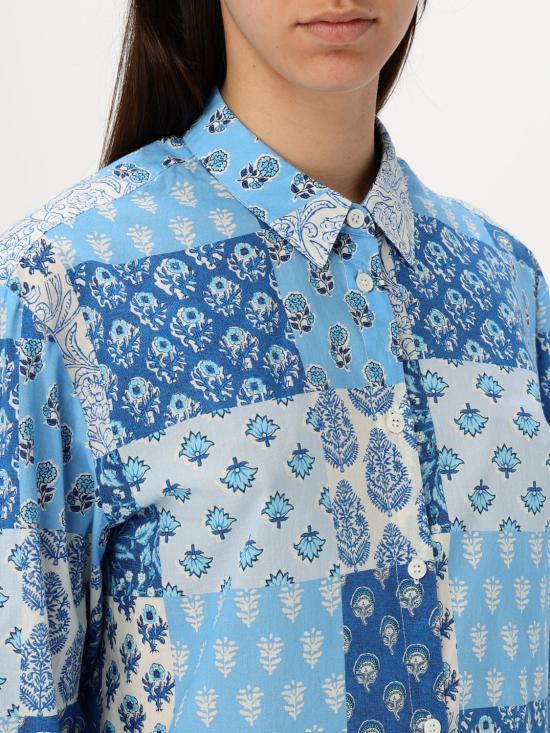 25FW 세인트바쓰 블라우스 BRIG00100380H COTTON RADICAL PATCH 3161 Gnawed Blue - MC2 SAINT BARTH