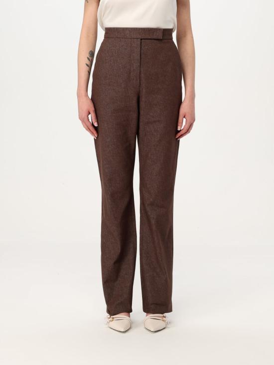 25FW 막스마라 스트레이트 팬츠 2511131013600 002 Brown