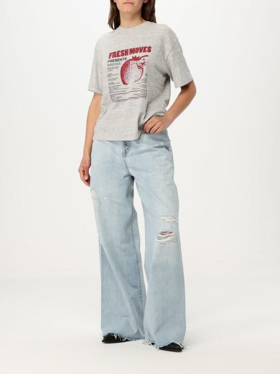25SS 골든구스 반팔 티셔츠 GWP01874P00189060585 Grey - GOLDEN GOOSE