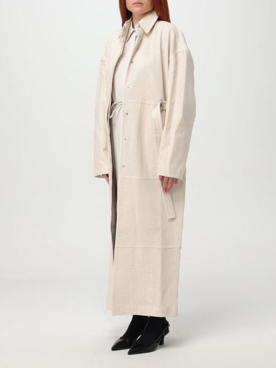 25FW 스포트막스 ANTIOPE 안티오페 롱 나파 레더 트렌치 코트 2512471013600 001 Butter - SPORTMAX