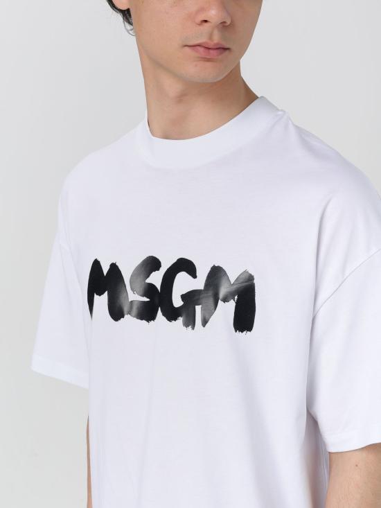 25FW 엠에스지엠 반팔 티셔츠 3840MM105257002 01 White 1 - MSGM