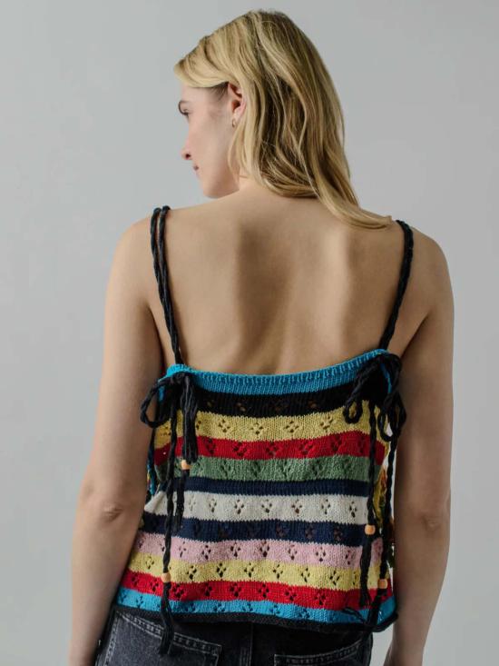  링구아 프랑카 민소매 티셔츠 마라티 탱크 스트라이프 멀티 - LINGUA FRANCA