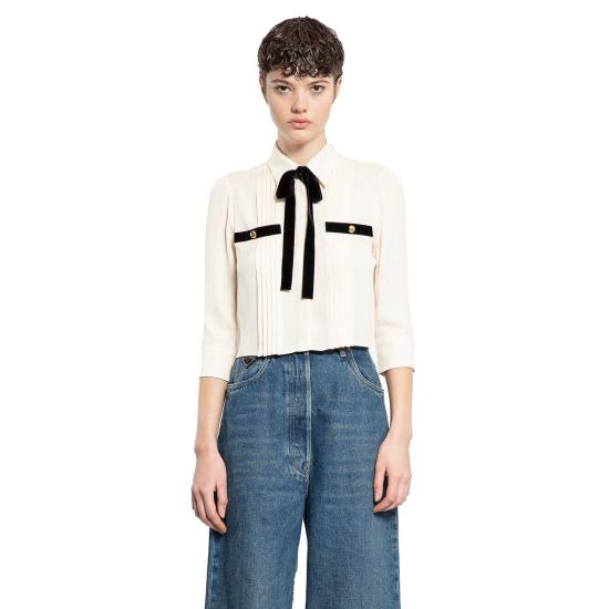  프라다 블라우스 P484H156AF0304 Off white