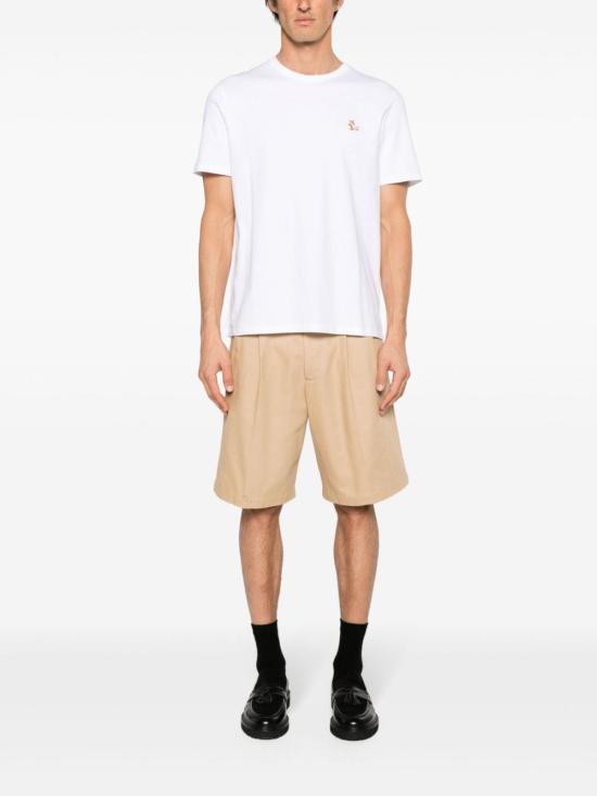 24FW 메종키츠네 칠랙스 폭스 패치 레귤러 티셔츠  LM00110KJ0008 P100 White - MAISON KITSUNE
