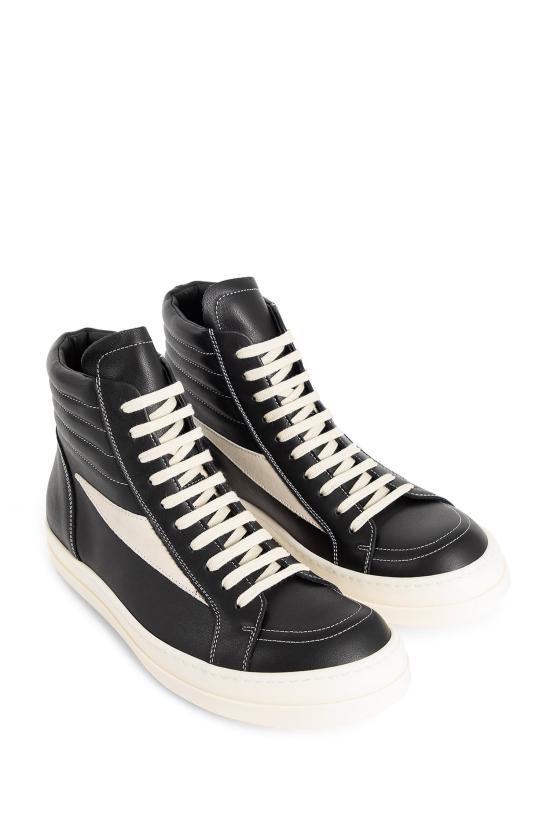  릭 오웬스 슈즈 RU02D6896LCOLVS911 Black White - RICK OWENS
