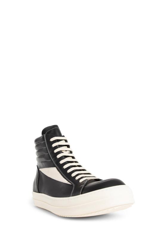  릭 오웬스 슈즈 RU02D6896LCOLVS911 Black White - RICK OWENS