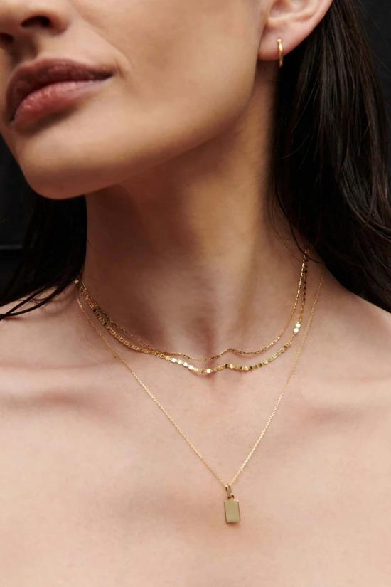  로렌 스튜어트 목걸이/팬던트 베이비 솔 발렌티노 목걸이 10kt 옐로우 골드 - LOREN STEWART