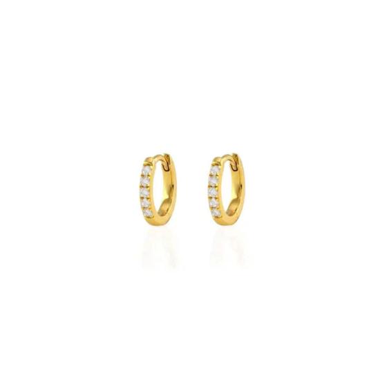  Lili Claspe 이어링 Kris Nations Crystal Huggie Hoop Earring 18k Gold Vermeil - OTHER BRANDS