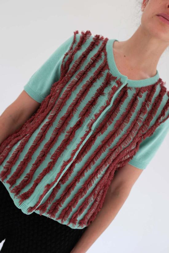  베클리나 반팔 티셔츠 Beklina Mona 셔츠 Menta/Umber - BEKLINA