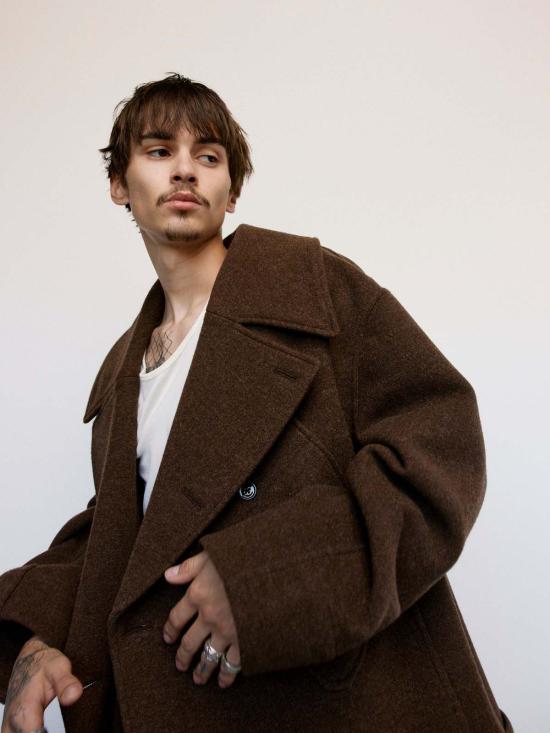  르메르 트렌치 코트 디스패치 피코트 브라운 - LEMAIRE