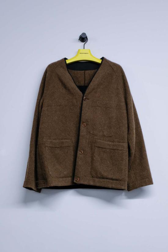  르메르 자켓 브라운 소프트 울 알파카 라글란 재킷 라이너 - LEMAIRE