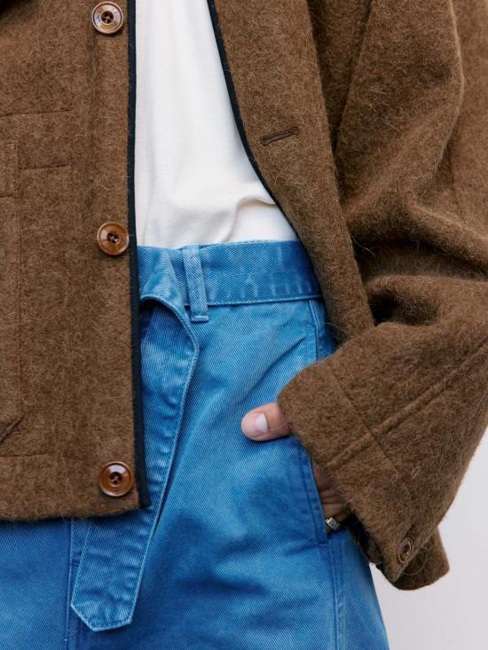  르메르 자켓 브라운 소프트 울 알파카 라글란 재킷 라이너 - LEMAIRE