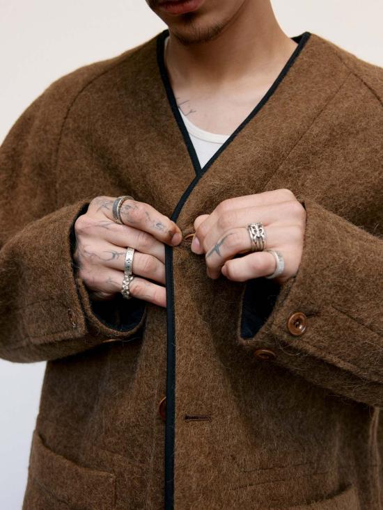  르메르 자켓 브라운 소프트 울 알파카 라글란 재킷 라이너