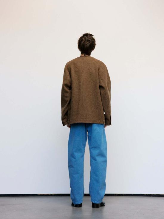  르메르 자켓 브라운 소프트 울 알파카 라글란 재킷 라이너 - LEMAIRE