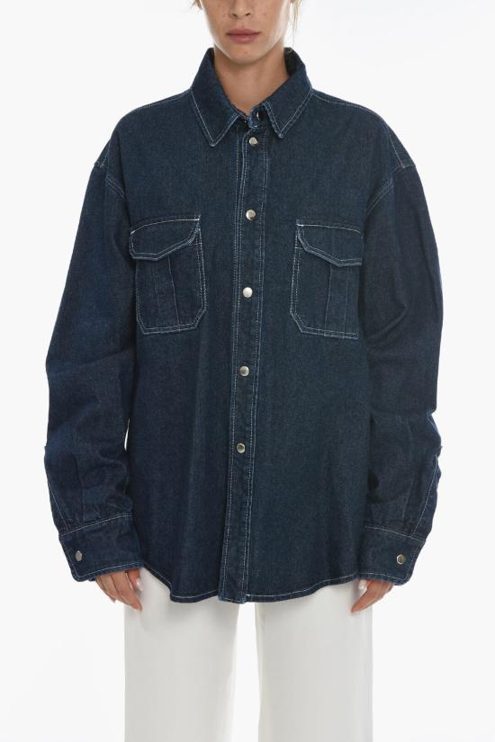  아누키 셔츠 APF22 N09 SRDE NY Midnight blue