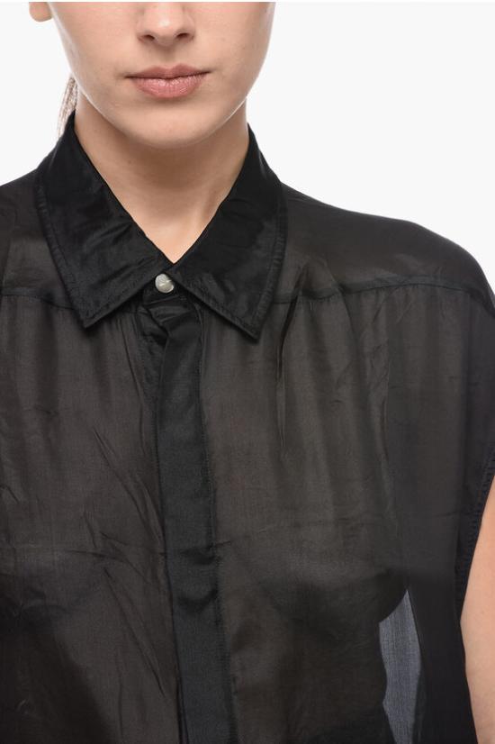  릭 오웬스 블라우스 RP01D2243SH09 Black - RICK OWENS