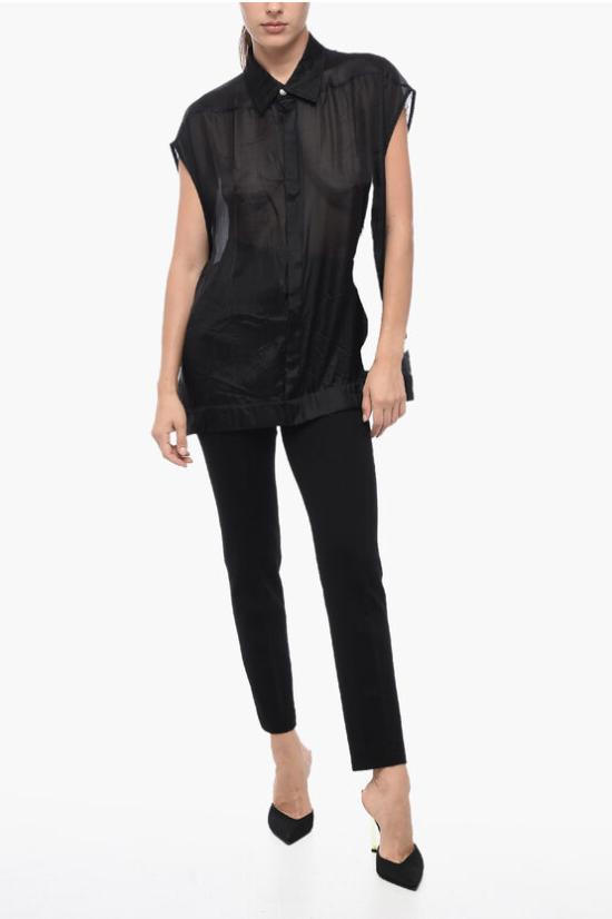  릭 오웬스 블라우스 RP01D2243SH09 Black - RICK OWENS