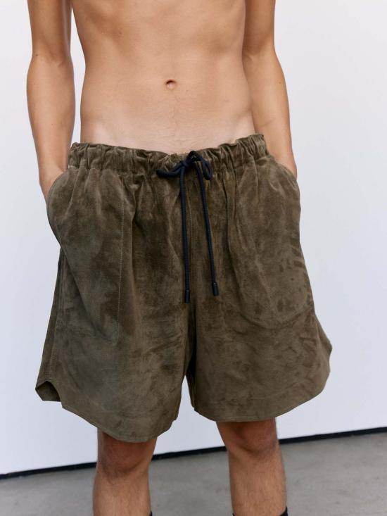  JW앤더슨 숏팬츠 JW 앤더슨 드로스트링 반바지 카키 - JW ANDERSON