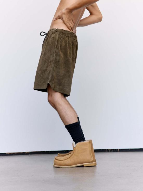  JW앤더슨 숏팬츠 JW 앤더슨 드로스트링 반바지 카키 - JW ANDERSON