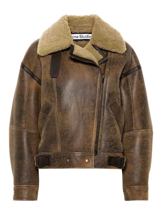  아크네 스튜디오 가죽 자켓 A70175700 Brown