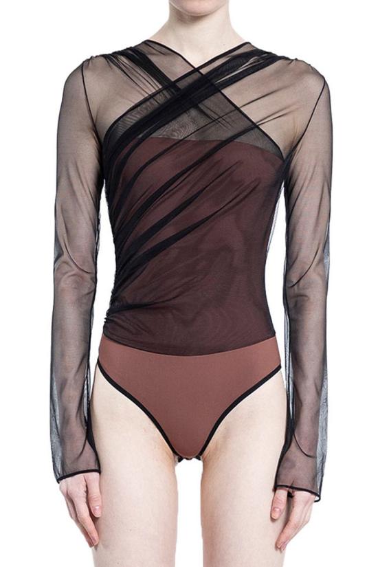 25SS 넨시 도자카 바디수트 티셔츠 NDSS25TOP083 BLACK Black