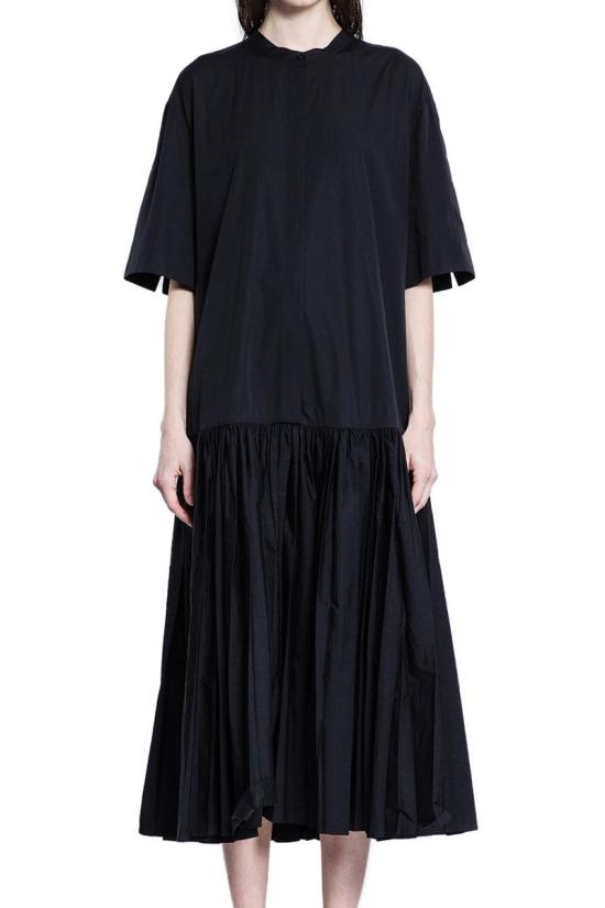 25SS 질샌더 롱 원피스 J40CT0206J45292 001 Black