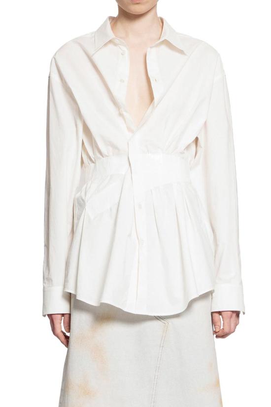 25SS MM6 메종마르지엘라 블라우스 S52DT0045M35256 101 WHITE