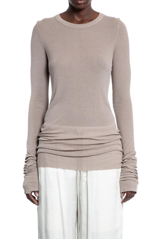 25SS 릭 오웬스 긴팔 티셔츠 RP01E7202RC 64 BROWN