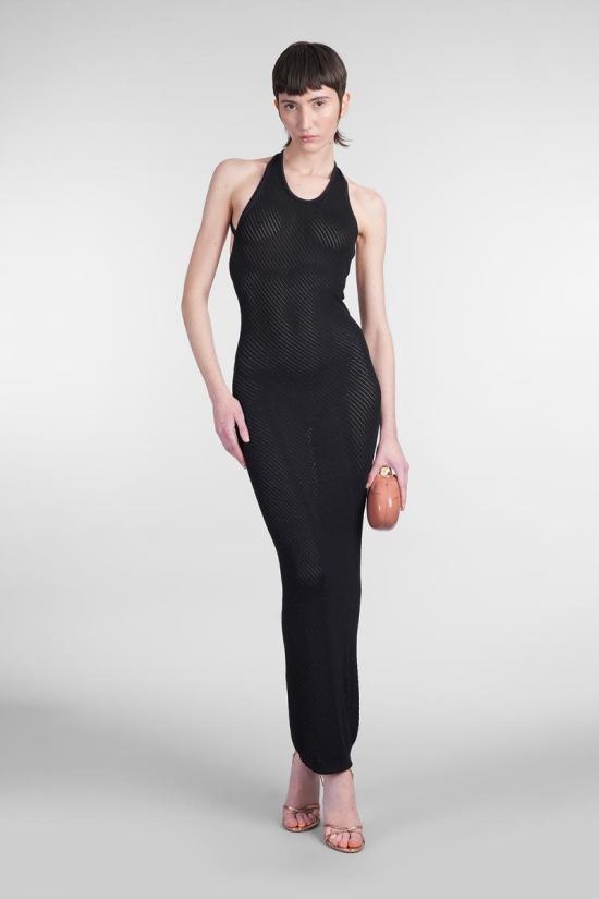 25SS 라니우스 롱 원피스 417577 S5LAWOKD177 Black - LANEUS