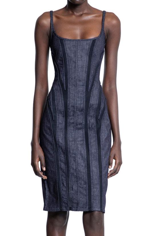 25SS 뮈글러 롱 원피스 25P6RO17172013 RD699 BLUE