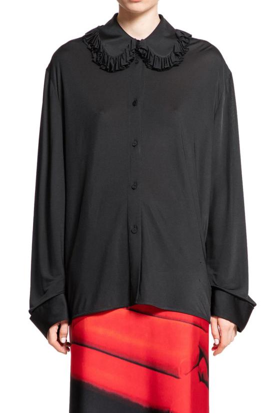 25SS 질샌더 블라우스 J03DL0192J20227 001 Black