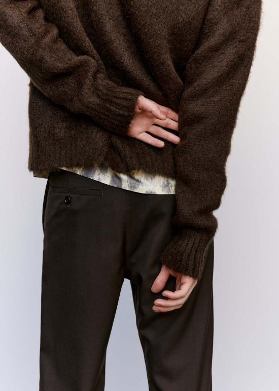  마르니 가디건 다크 브라운 모헤어 카디건 - MARNI