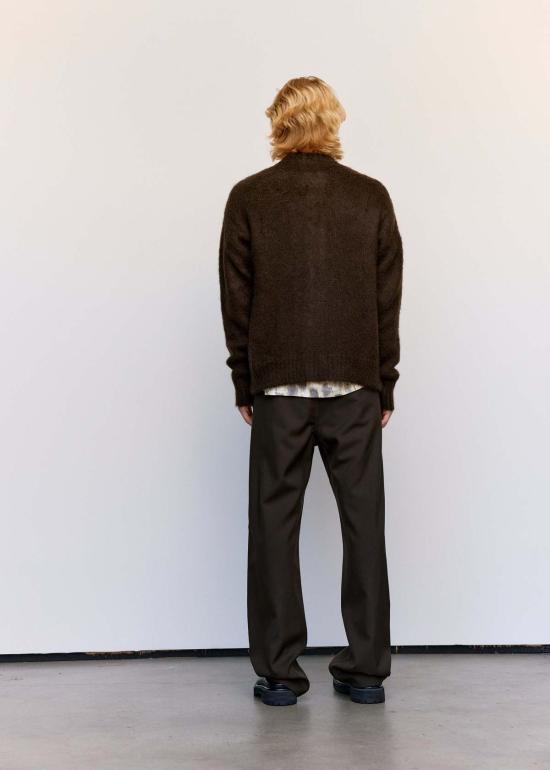  마르니 가디건 다크 브라운 모헤어 카디건 - MARNI