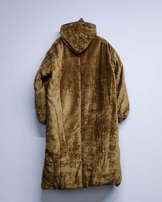  가브리엘라 콜 가먼츠 무톤 브라운 코튼 벨벳 퍼퍼 후드 롱 재킷 - GABRIELA COLL GARMENTS