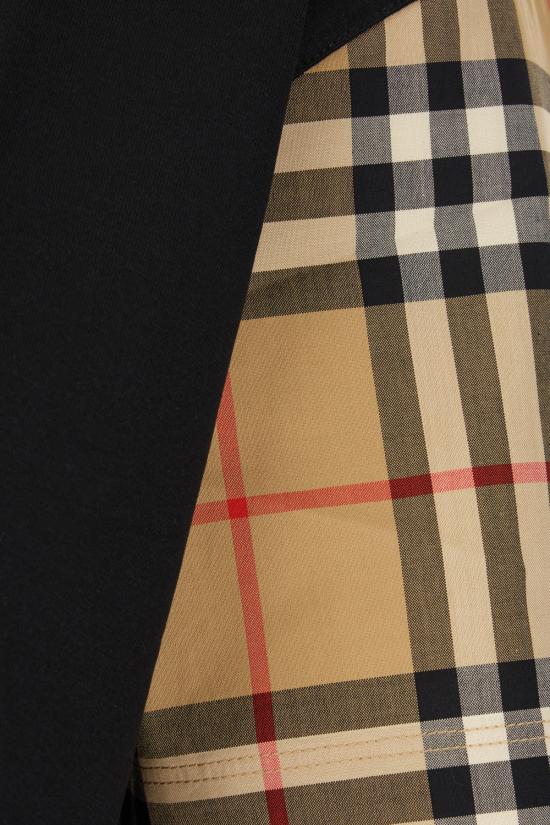 26SS 버버리 체크 코튼 티셔츠 8073028 A1189 BLACK - BURBERRY