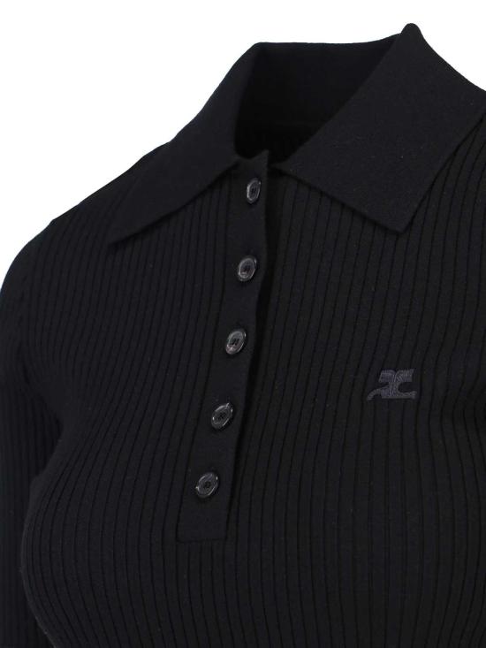 25FW 쿠레쥬 반팔 티셔츠 VESMPO029FI00019999 Black - COURREGES