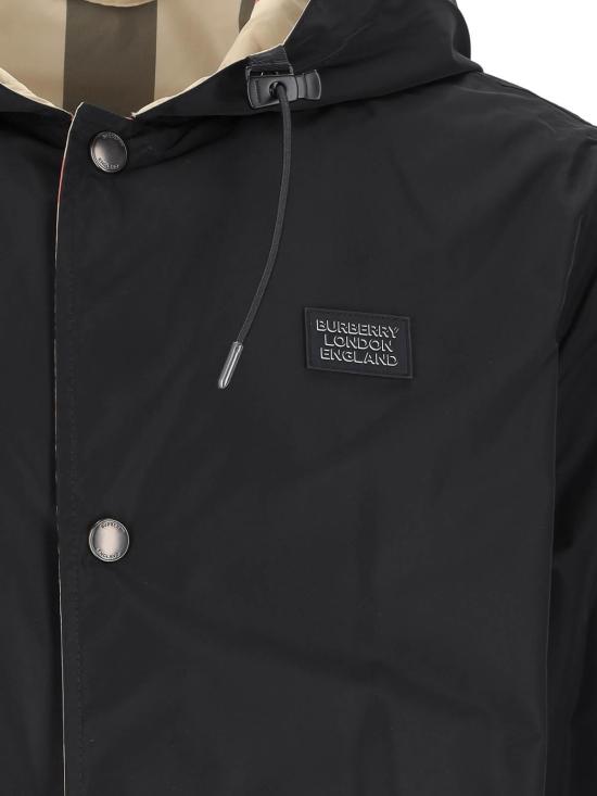  버버리 리버서블 체크 후드 8043403 Black - BURBERRY