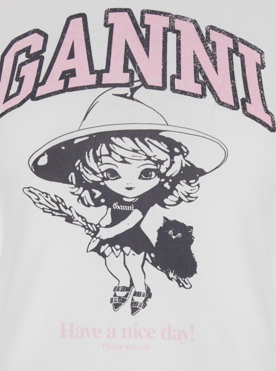 25SS 가니 반팔 티셔츠 T4156151 White - GANNI