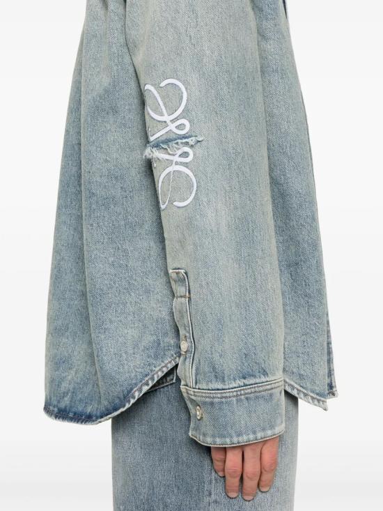 25SS 로에베 데님 셔츠 H526Y1DW136395 WASHED DENIM DOM - LOEWE