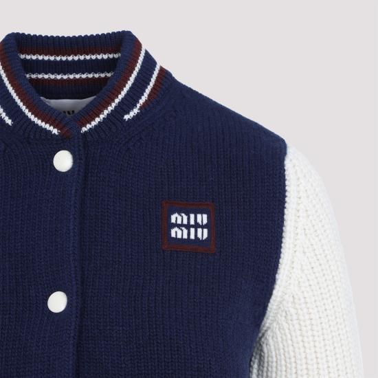 25SS 미우미우 자켓 MMJ126SOOO 15Z3 F056H NAVY NATURALE - MIU MIU