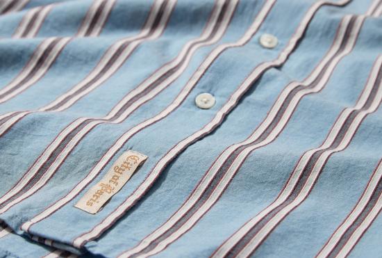 25SS 보디 긴팔 셔츠 레가타 스트라이프  MRS25SH026 블루 - BODE