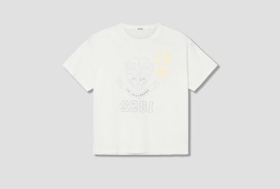 25SS 보디 반팔 티셔츠 리버시블 크레스트 티셔츠 MRS25CS059 오프 화이트