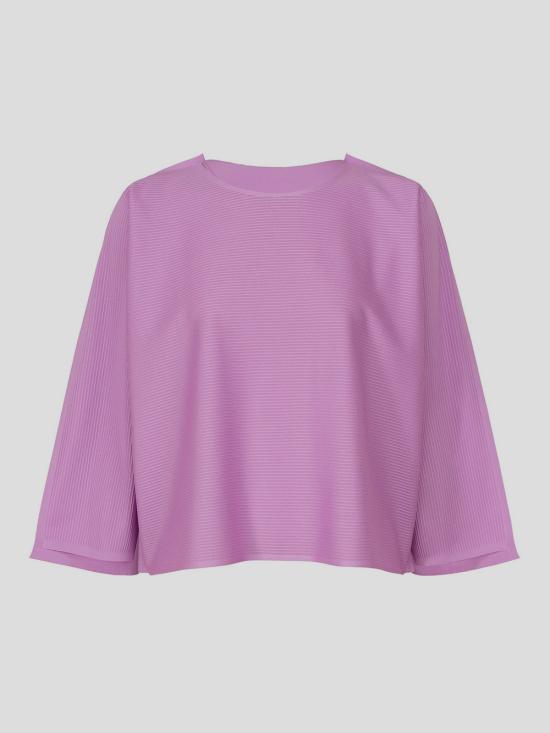 25SS 플리츠플리즈 블라우스 PP56KK641 83 Purple pink